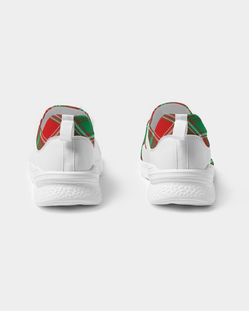 Red & Green cross pattern Men's Two-Tone Sneaker