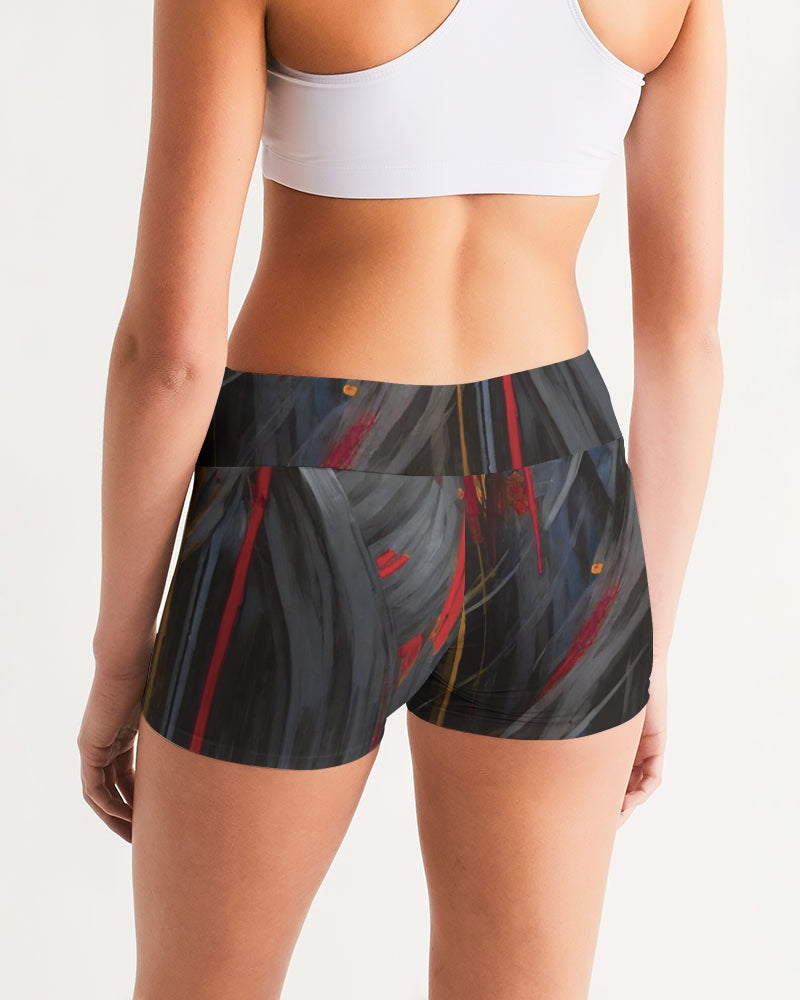 Asian collection [Part 1] Women's All-Over Print Mid-Rise Yoga Shorts