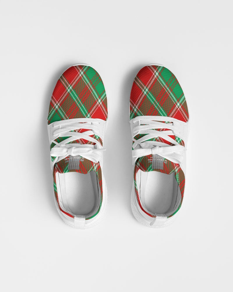 Red & Green cross pattern Men's Two-Tone Sneaker