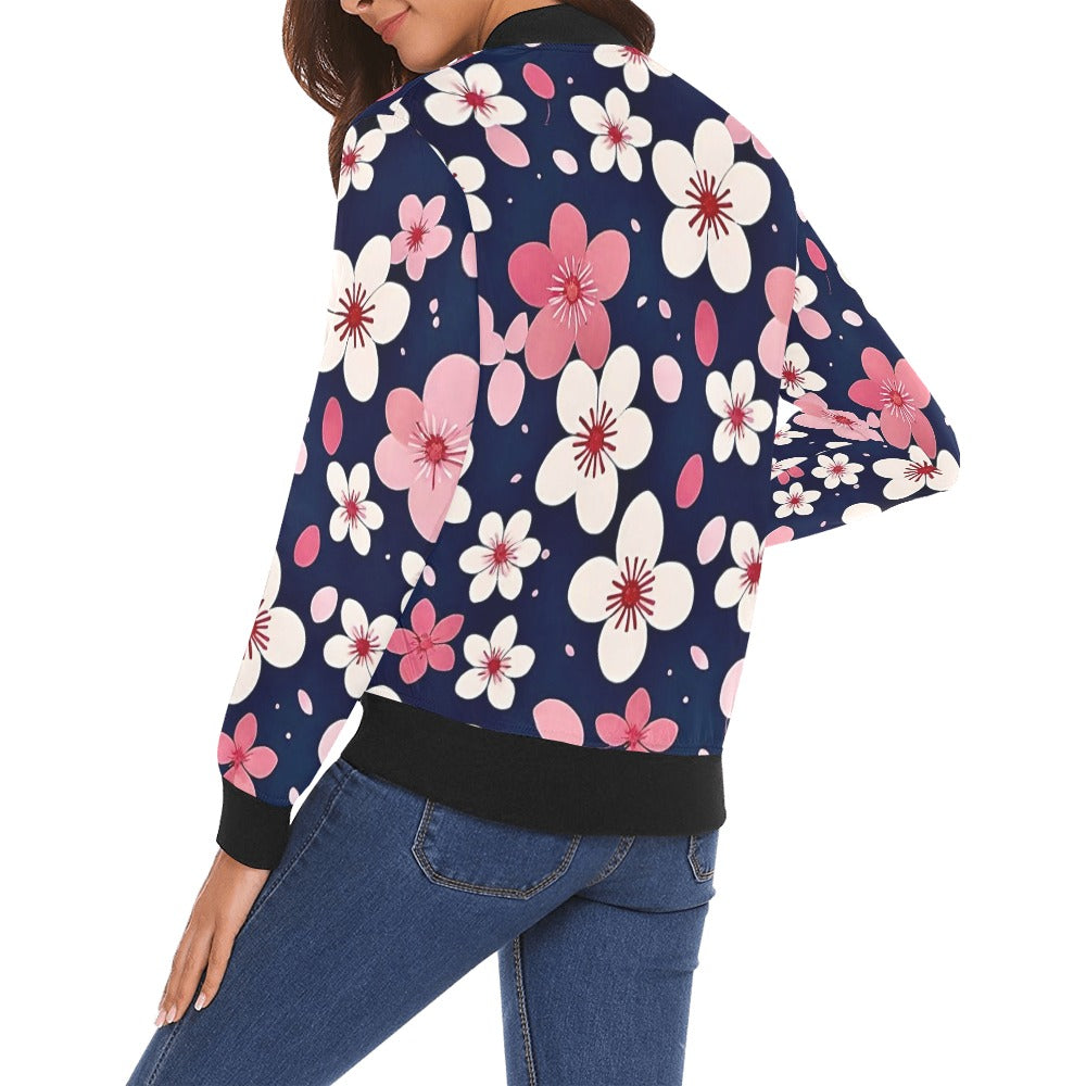 All Over Print Bomber Jacket for Women ( H19)