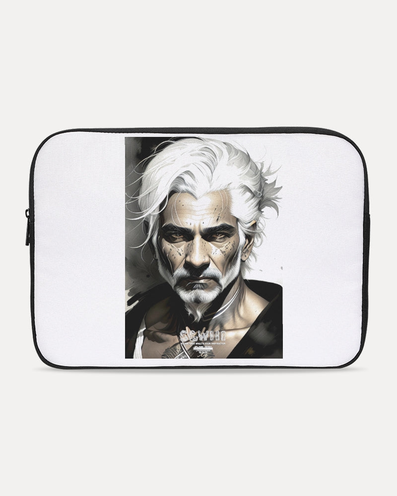 Handsome Silver grey Indian ink Portrait Laptop Sleeve