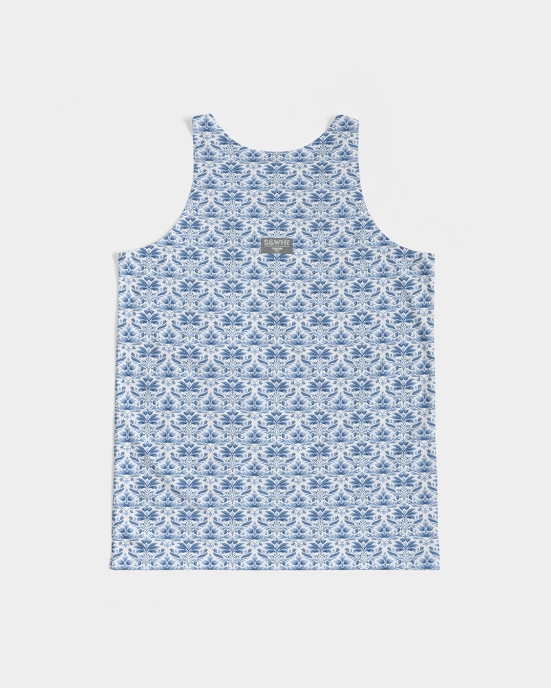 light blue Royal patten  Men's All-Over Print Tank