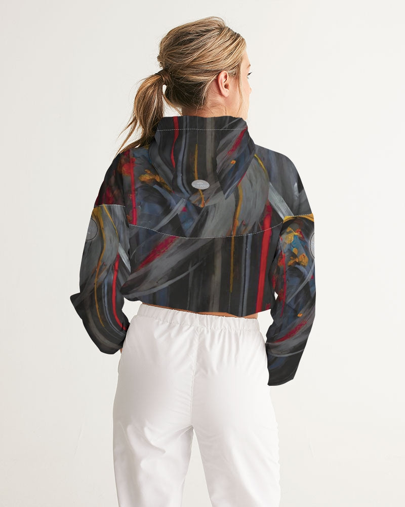 Asian collection [Part 1] Women's All-Over Print Cropped Windbreaker