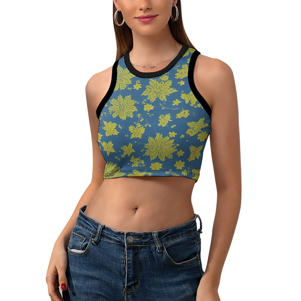 Women's Cropped Slim Racer Tank Top