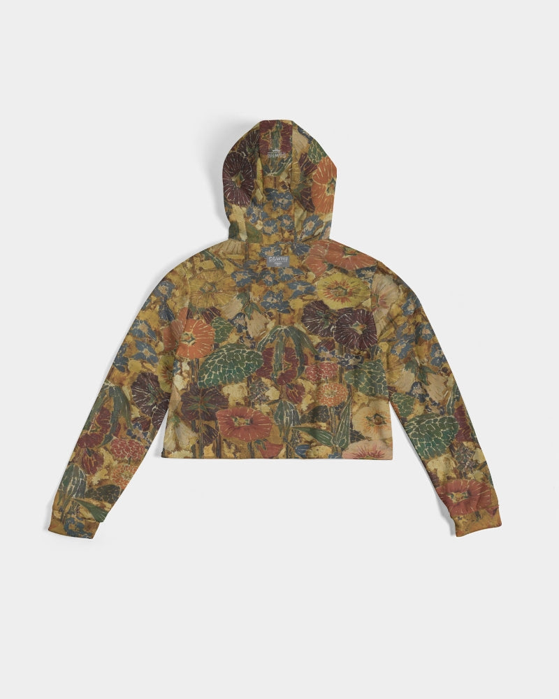 Autumn play Women's All-Over Print Cropped Hoodie