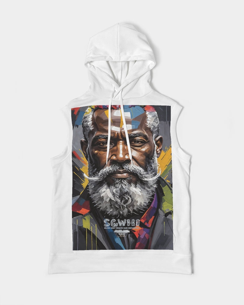 Black Knight Men's All-Over Print Heavyweight Sleeveless Hoodie