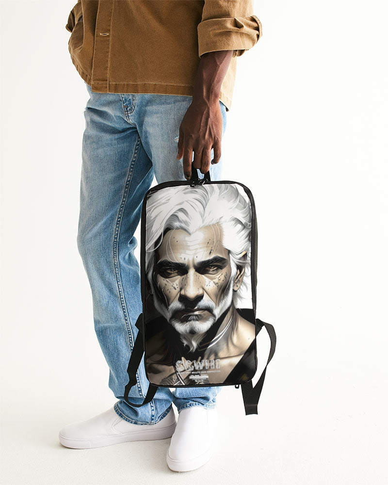 Handsome Silver grey Indian ink Portrait Slim Tech Backpack