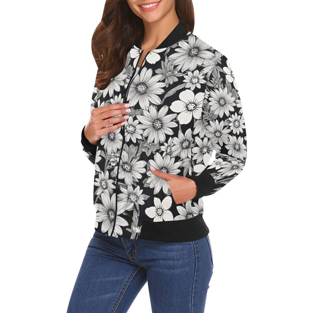 All Over Print Bomber Jacket for Women ( H19)