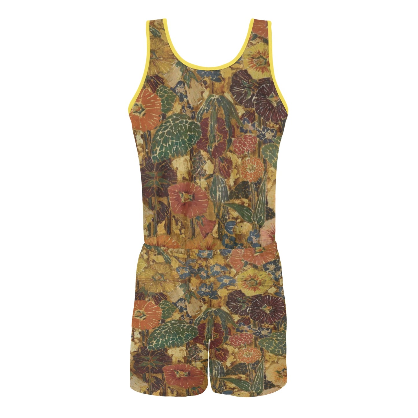 All Over Print Vest Short Jumpsuit (Sets 15)