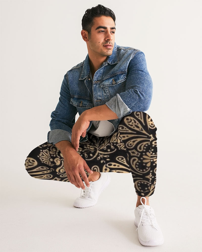 Man of Elegance Men's All-Over Print Track Pants