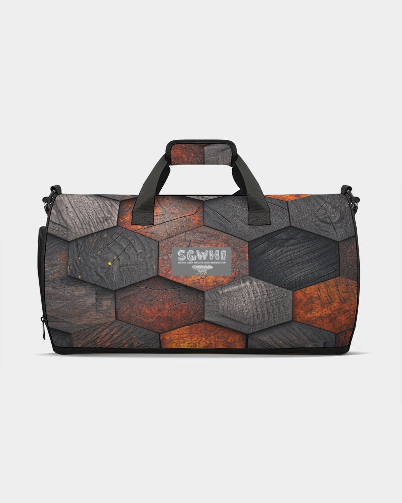 Cool stone hexagon patten 3D Sports Duffle Bag