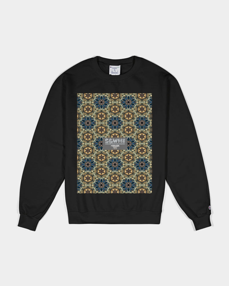 Green & Dark Blue almost star pattern. Unisex Sweatshirt | Champion