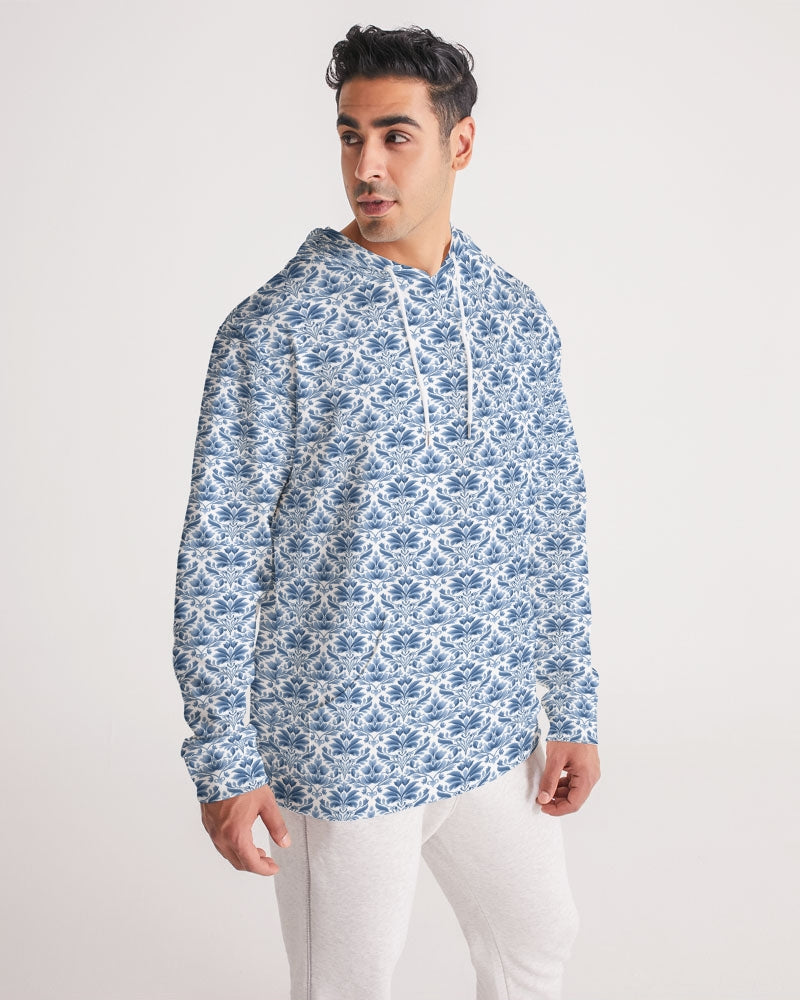 light blue Royal patten  Men's All-Over Print Hoodie