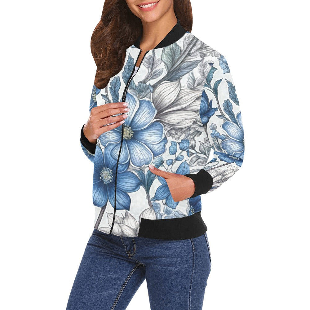 All Over Print Bomber Jacket for Women ( H19)