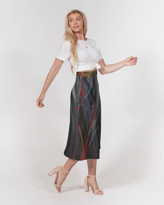 Asian collection [Part 1] Women's All-Over Print A-Line Midi Skirt