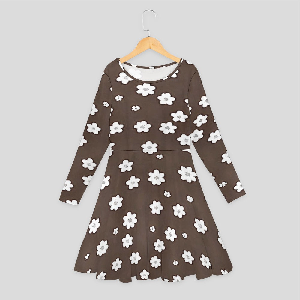 Girls' long sleeve dress