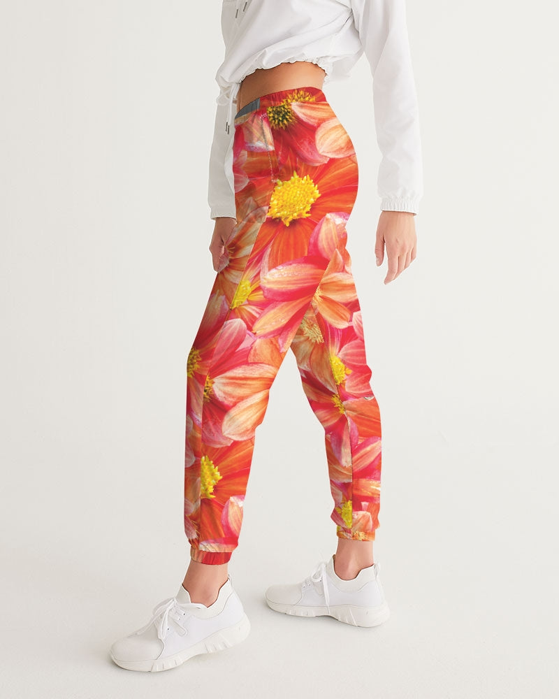 Beautiful blood orange flower design Women's All-Over Print Track Pants