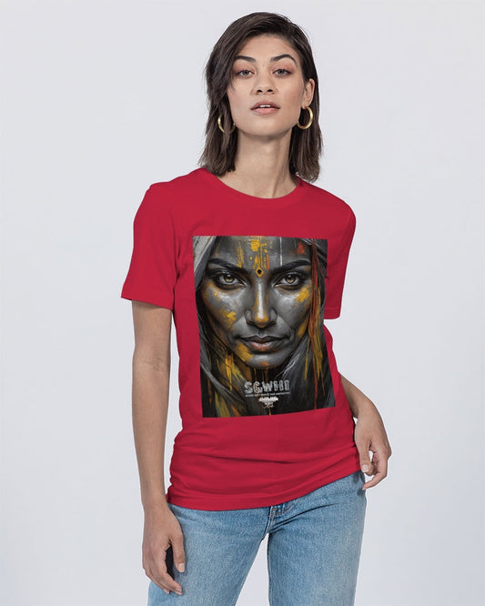 South Asian silver grey white hair sisters portrait [3] Unisex Jersey Tee | Bella + Canvas