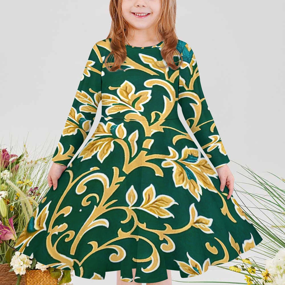 Girls' long sleeve dress