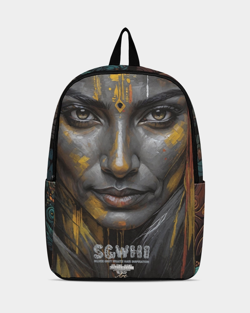 South Asian silver grey white hair sisters portrait [3] Back To Basics School Backpack