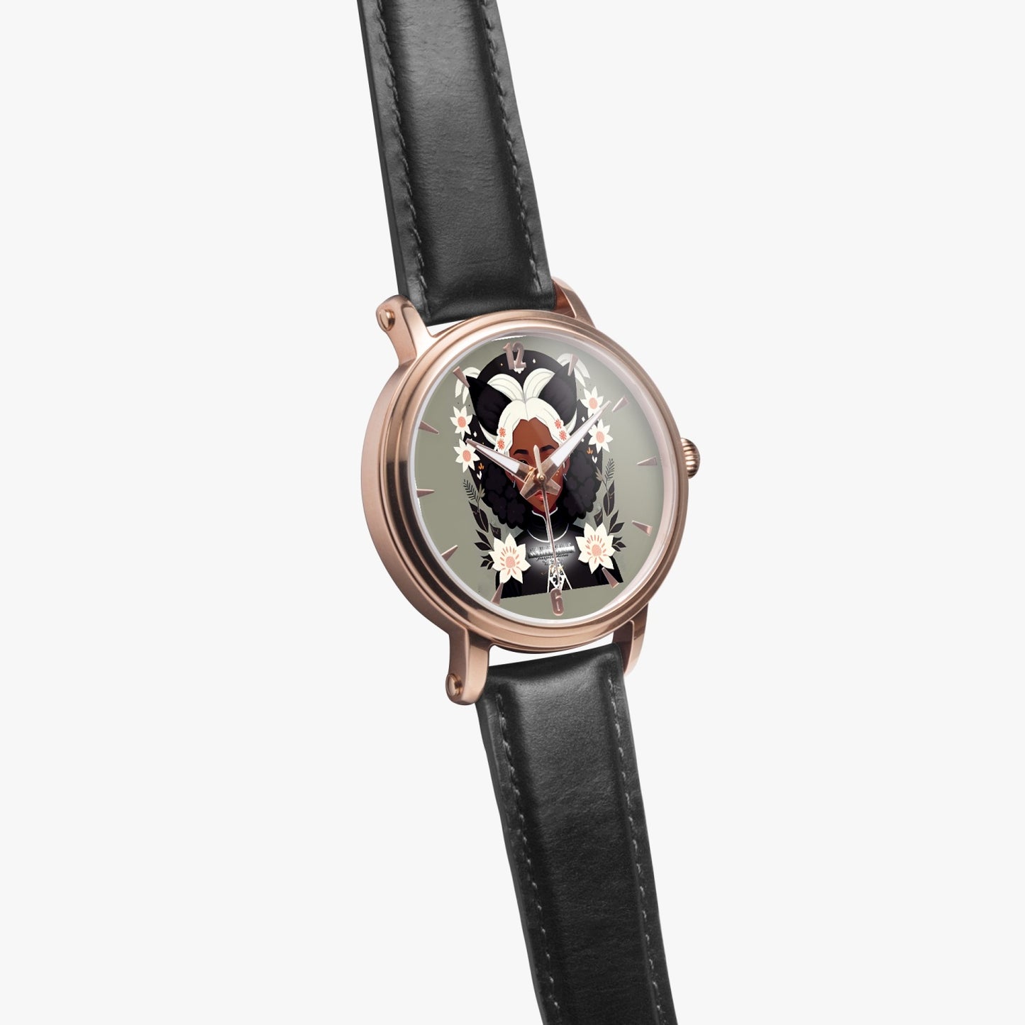 Nubian Silverfox 46mm Unisex Automatic Watch (Rose Gold)