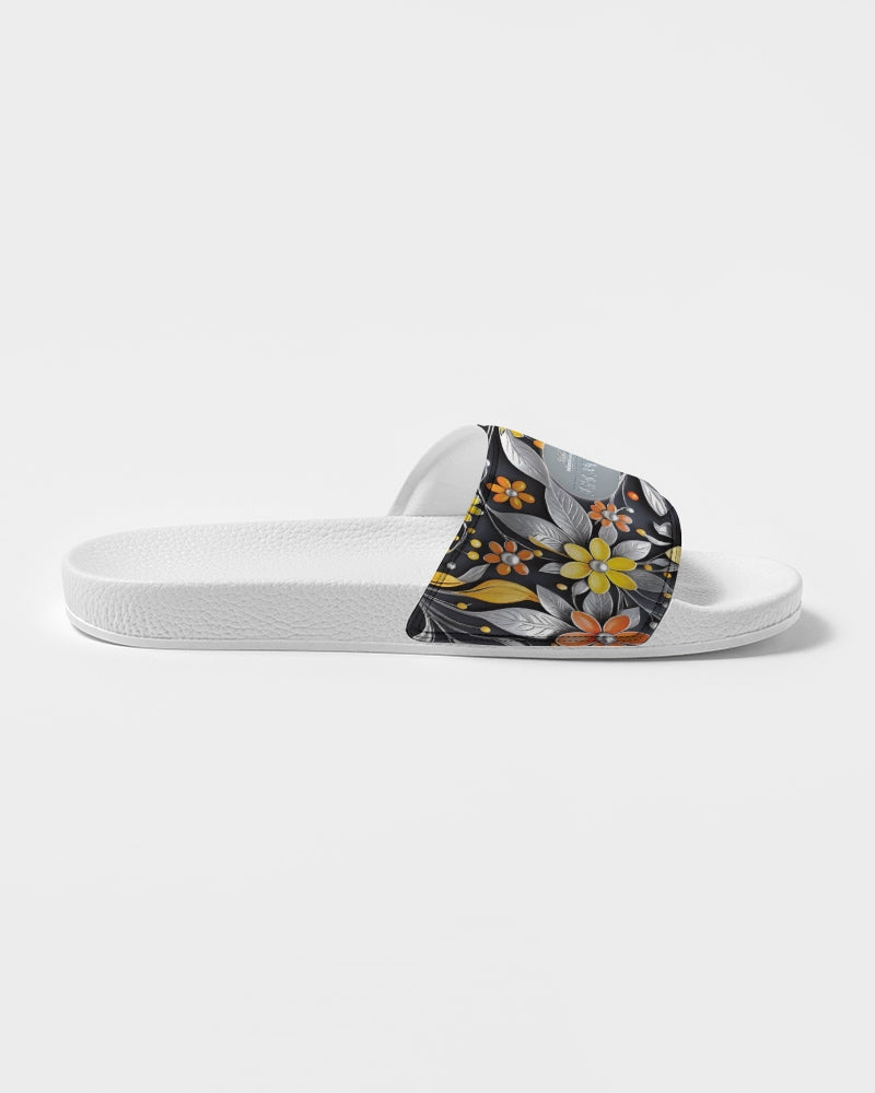 Sweet Silver Yellow Flower Grey Hair sister.[Part three] Women's Slide Sandal