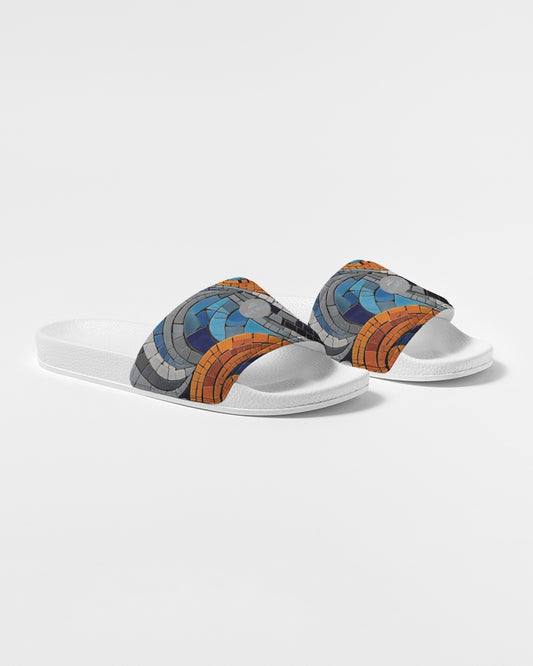 Beautiful Mosaic White Sister  Men's Slide Sandal