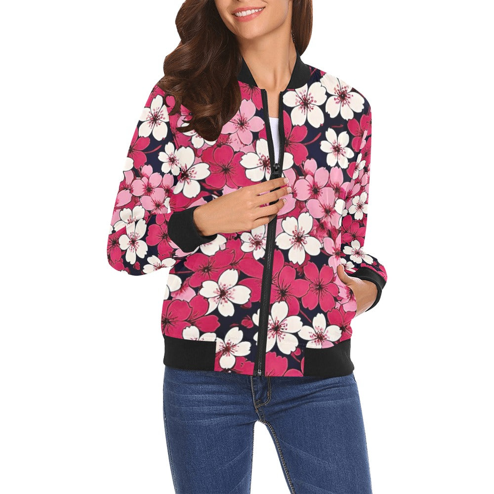 All Over Print Bomber Jacket for Women ( H19)