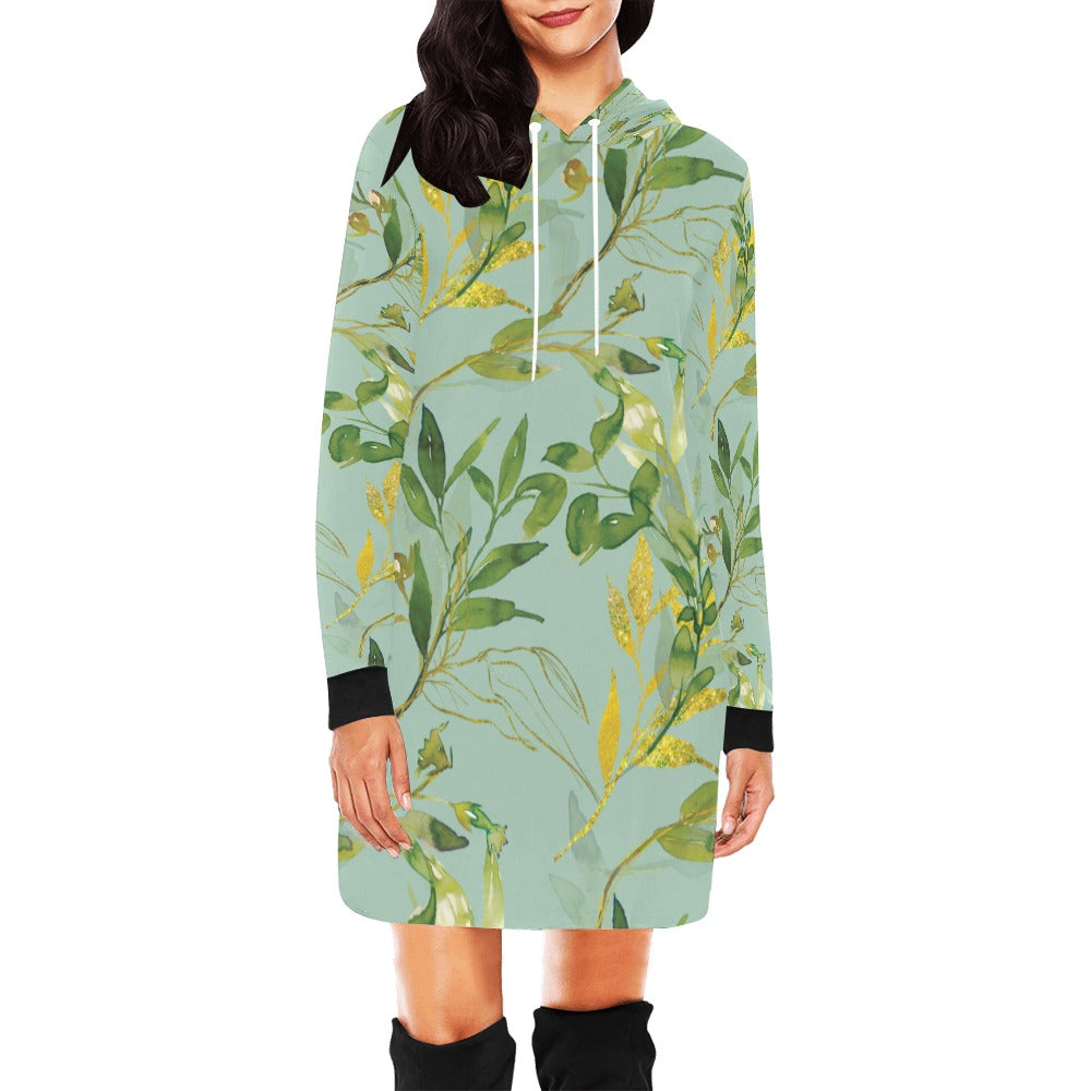 Women's All Over Print Hoodie Mini Dress (H27)