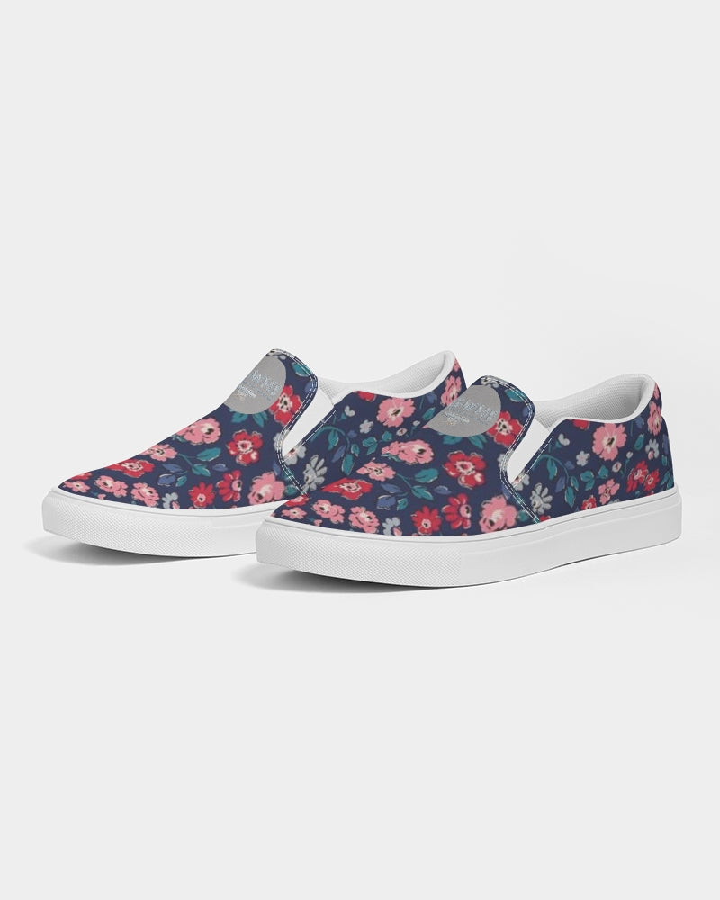 Midnight blue pretty glance.  Women's Slip-On Canvas Shoe