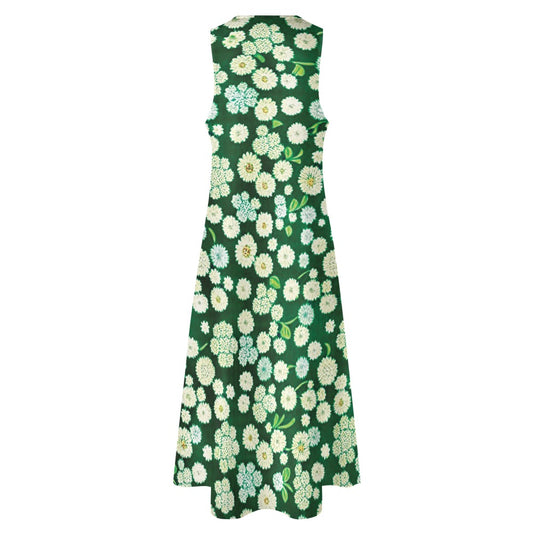 Green floral Long dress