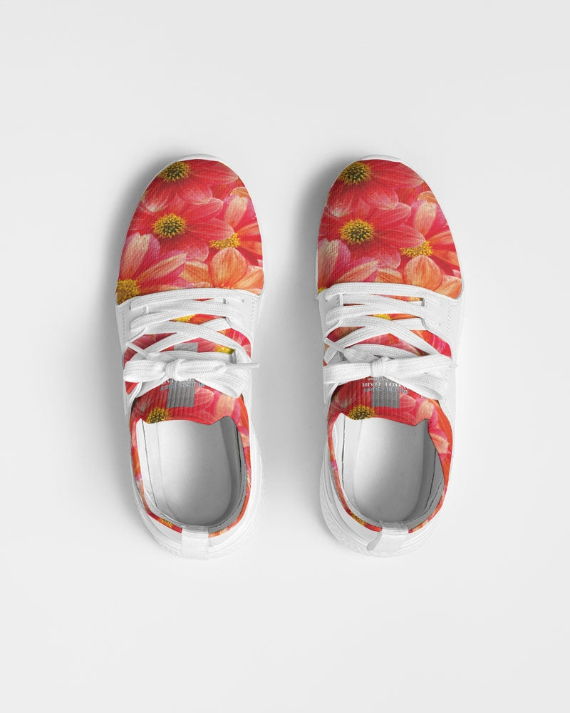 Beautiful blood orange flower design Women's Two-Tone Sneaker