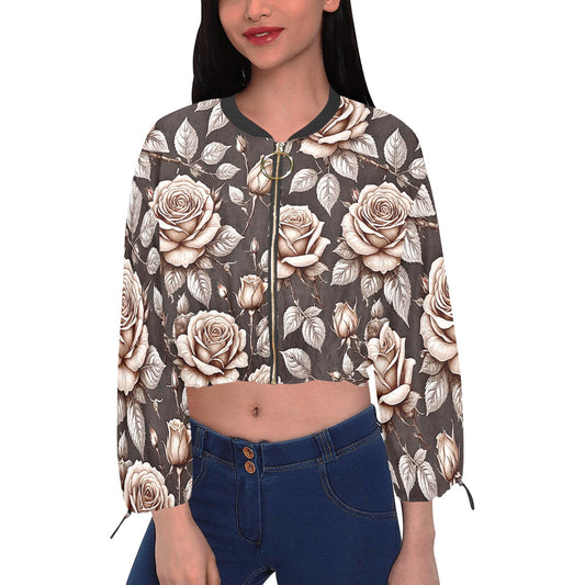 Women's Chiffon Cropped Jacket (Model H30)