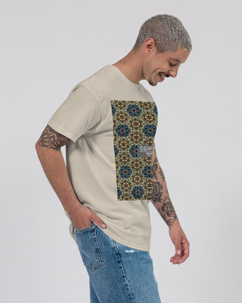 Green & Dark Blue almost star pattern. Unisex Ultra Cotton T-Shirt | Gildan