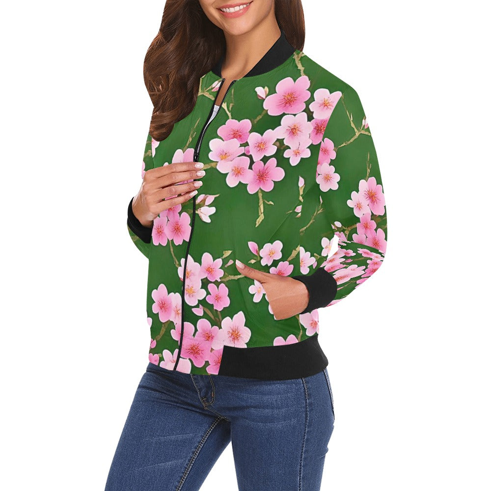 All Over Print Bomber Jacket for Women ( H19)