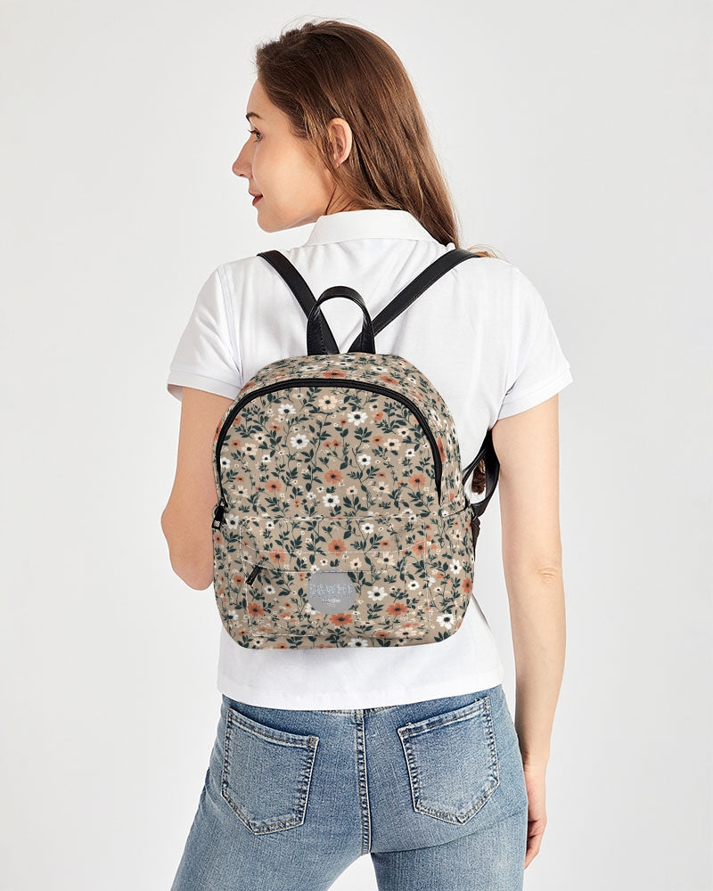 Busy and pretty Mini Canvas Backpack