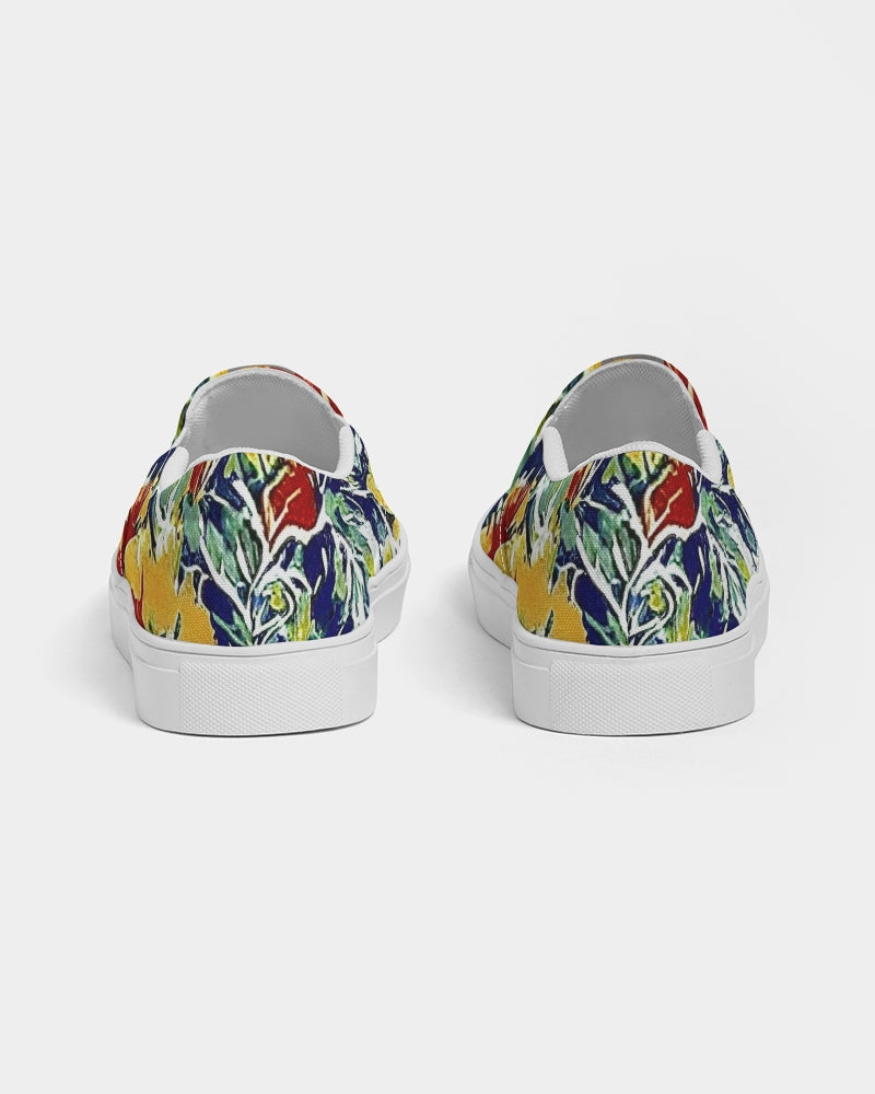 Painted floor design Women's Slip-On Canvas Shoe