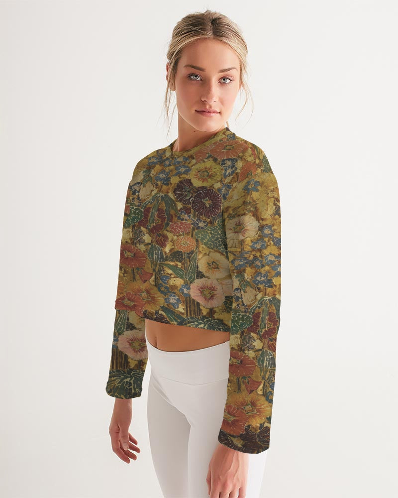 Autumn play Women's All-Over Print Cropped Sweatshirt