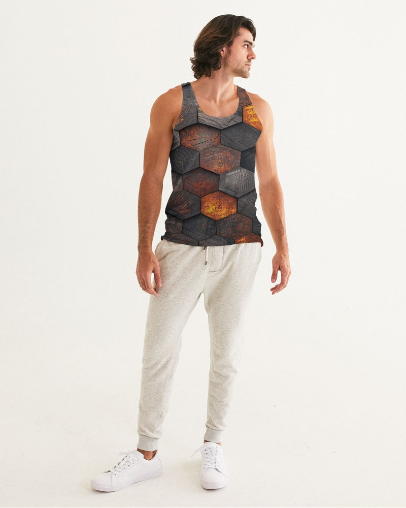 Cool stone hexagon patten 3D Men's All-Over Print Tank