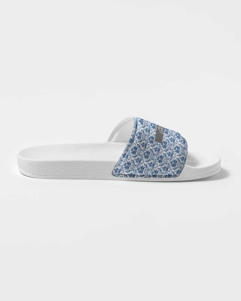 light blue Royal patten  Men's Slide Sandal