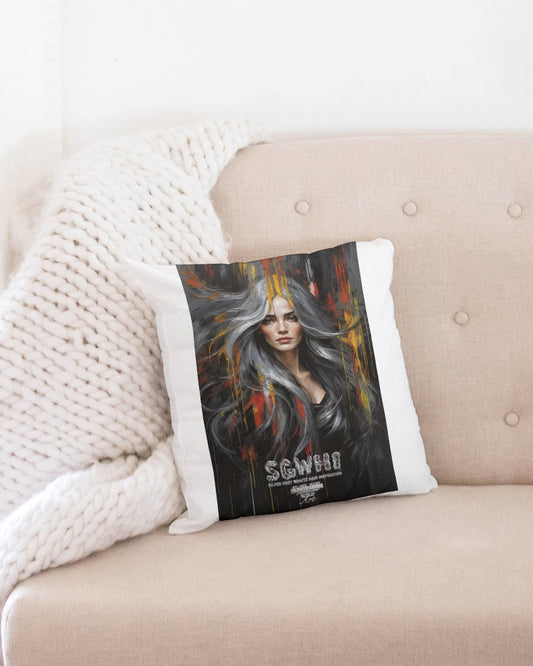 Beautiful white Sister [Part two collection] Throw Pillow Case 16"x16"