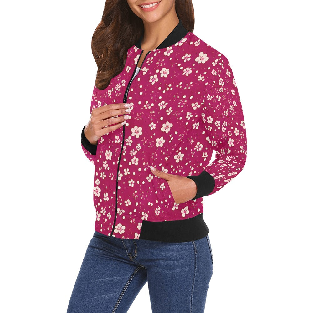 All Over Print Bomber Jacket for Women ( H19)