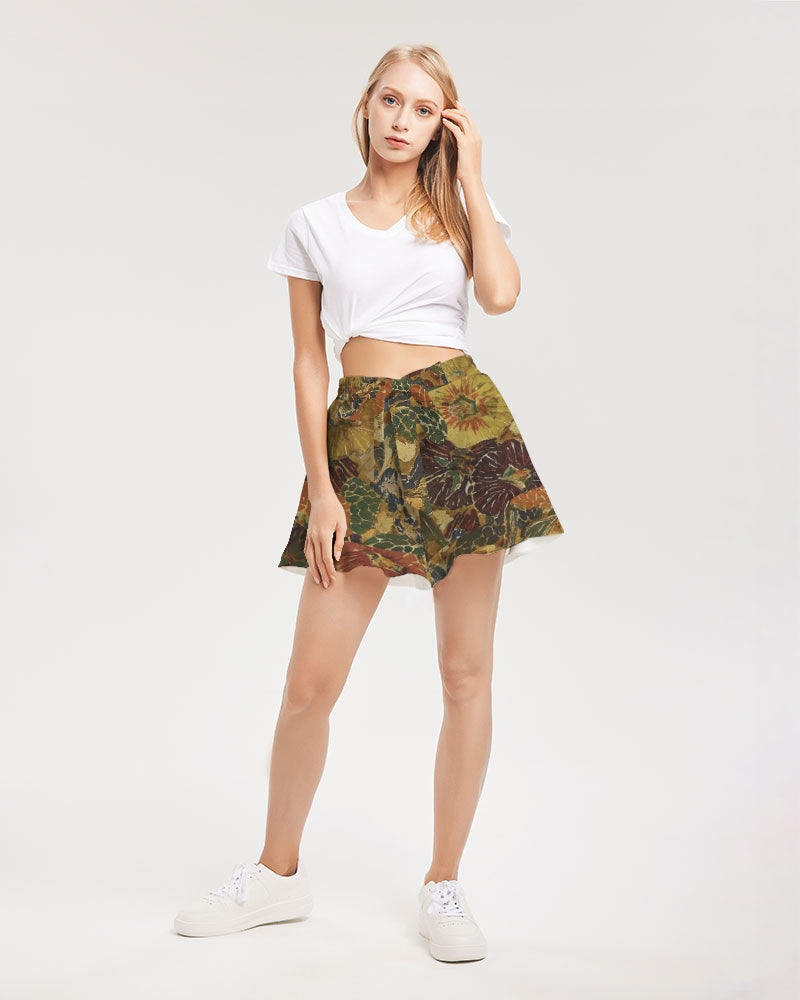 Autumn play Women's All-Over Print Ruffle Shorts