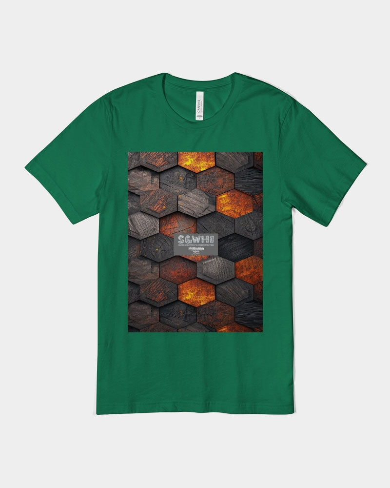 Cool stone hexagon patten 3D Unisex Jersey Tee | Bella + Canvas