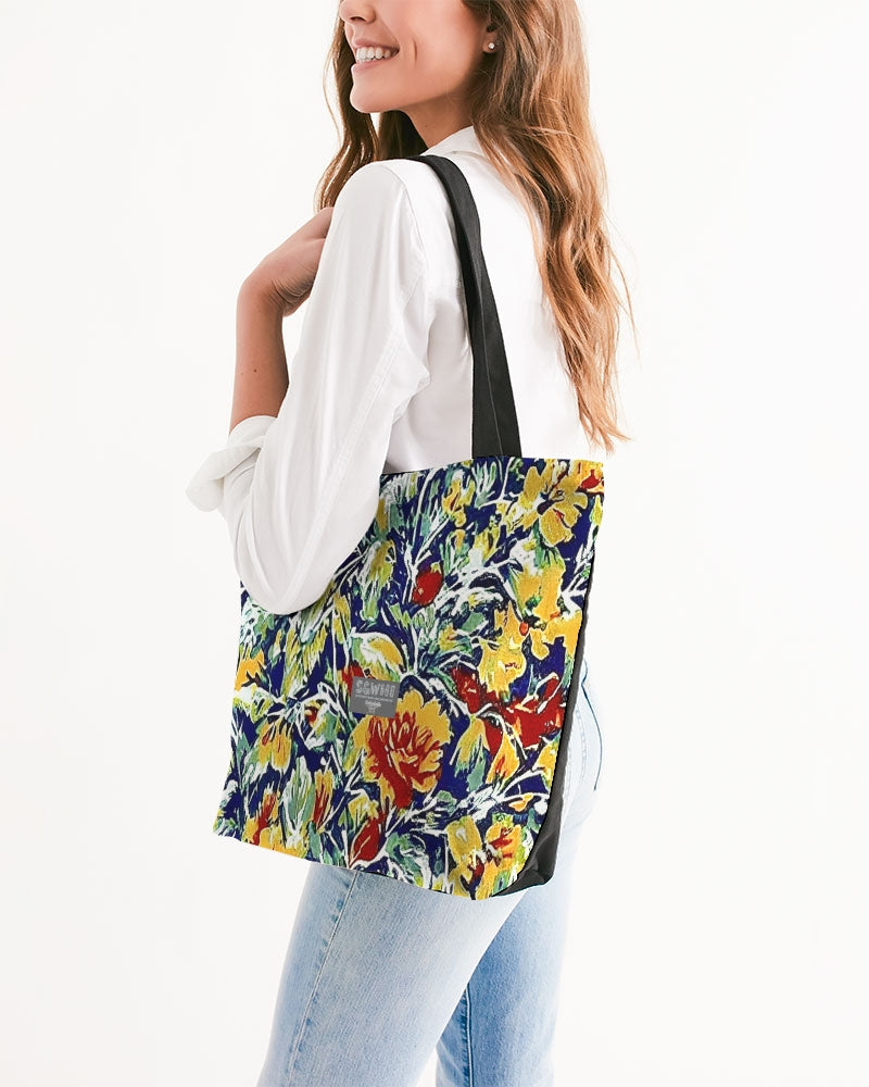 Painted floor design Canvas Zip Tote