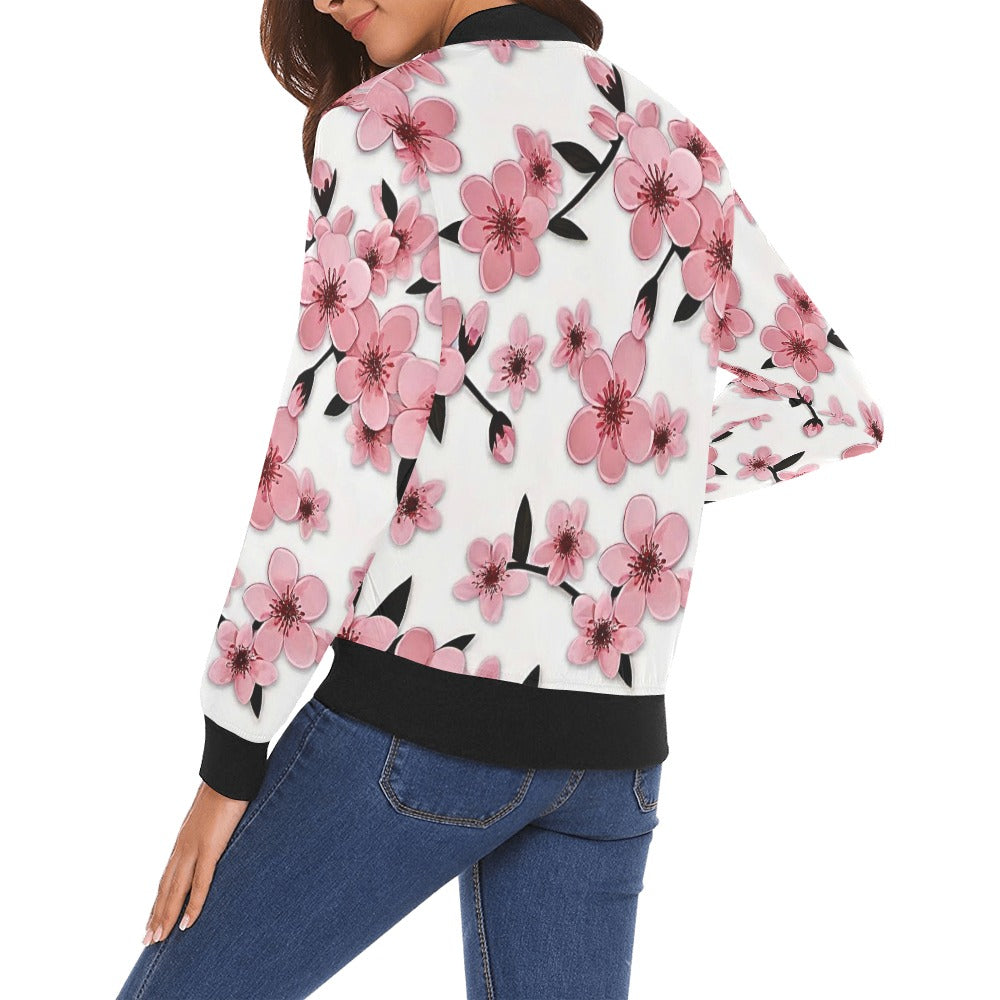 All Over Print Bomber Jacket for Women ( H19)