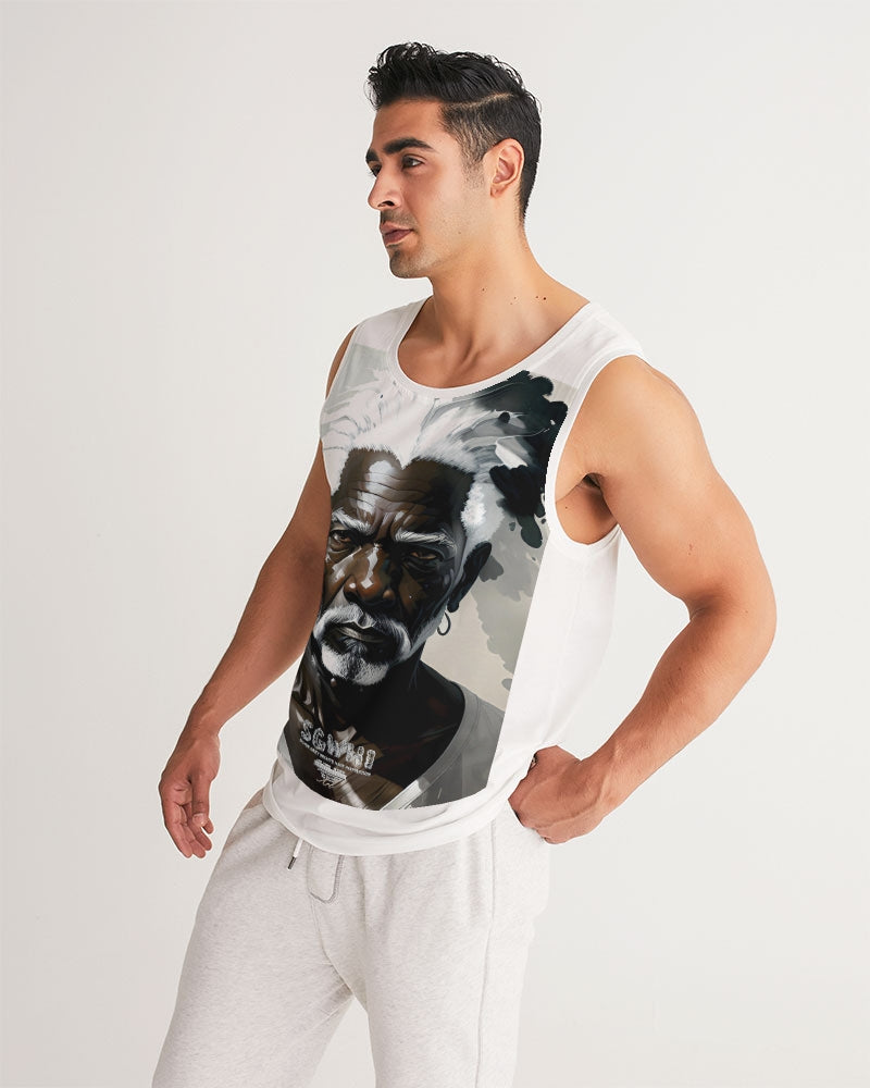 Black silver grey brother  Men's All-Over Print Sport Tank