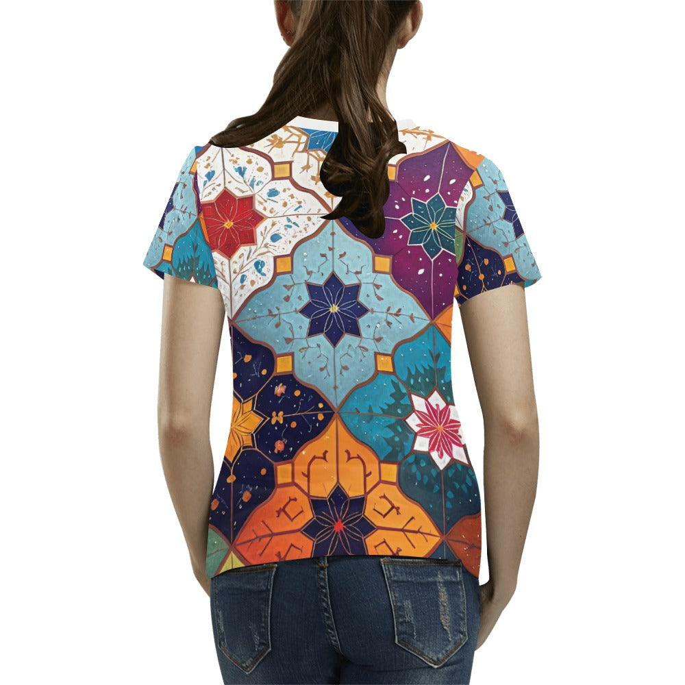 Women's All Over Print T-shirt (USA Size) (T40)