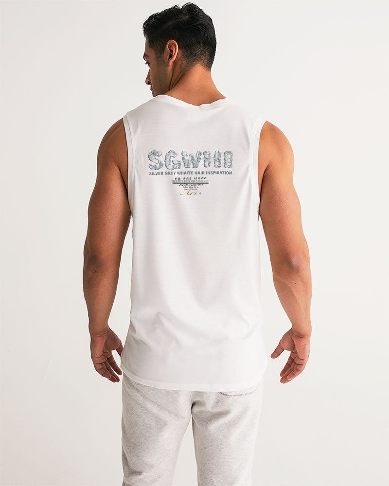 White silver grey fox King Men's All-Over Print Sport Tank