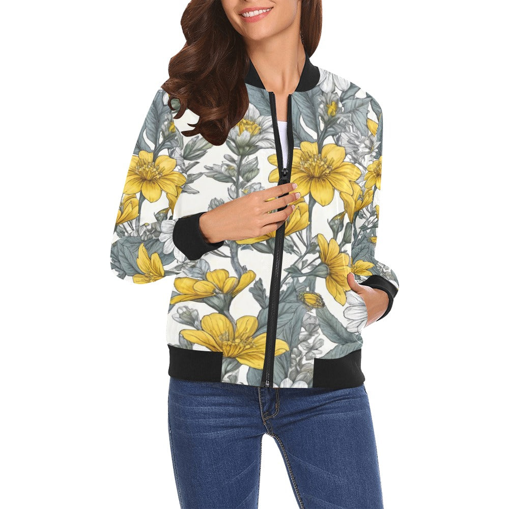 All Over Print Bomber Jacket for Women ( H19)